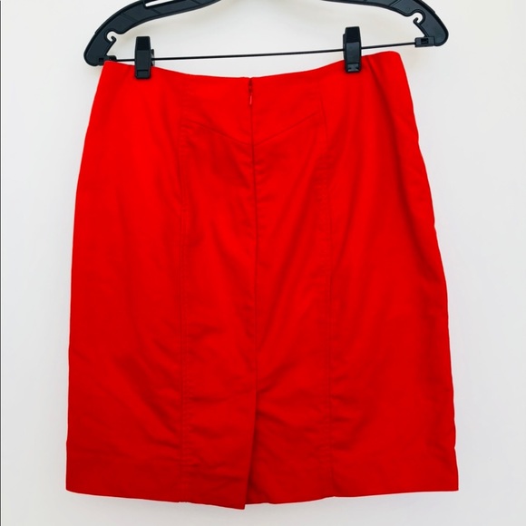 2/$10 MixMatch LOFT Poppy Red A- line Skirt Size 4P fits S/M - Picture 4 of 6